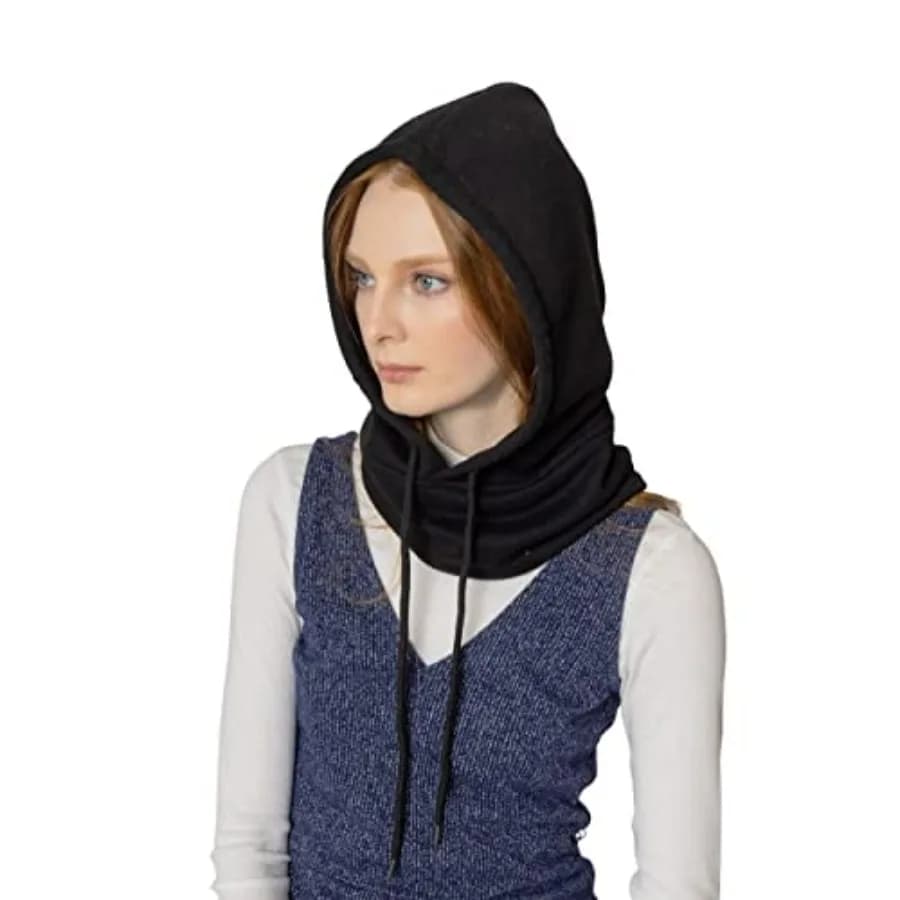 Cappello sportivo unisex con cappuccio e laccio regolabile, sciarpa, scaldacollo, passamontagna invernale