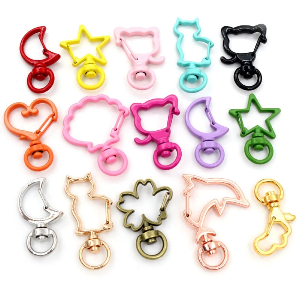 10 pz/lotto Moschettone Trigger Clip Fibbie Per Portachiavi Aragosta Aragosta Chiusura Ganci per Collana Portachiavi Chiusura Forniture di Gioielli
