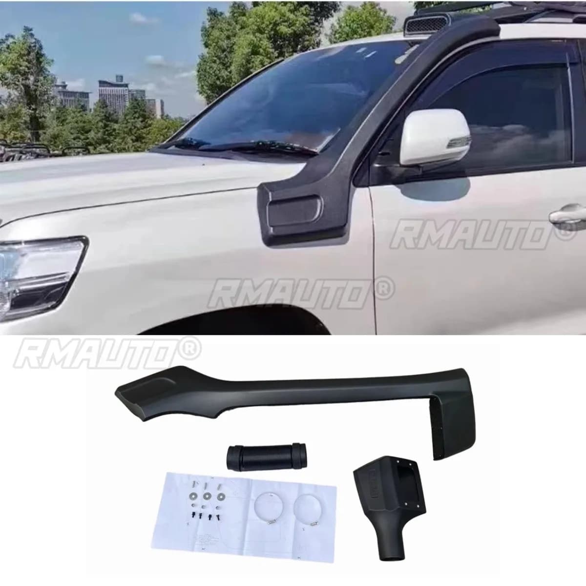 Auto Snorkel Suction Tube Air Wading For Toyota Land Cruiser LC200 2016-2021 Front Side Snorkel Desert Suction Conduit Accessories