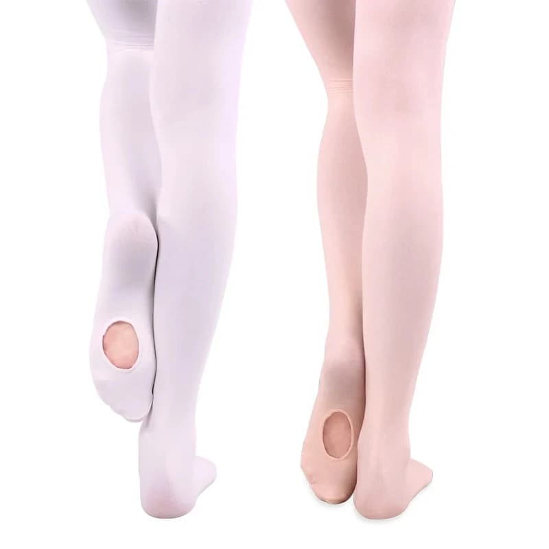 Girls Ballet Dance Tights Ballet Dance Professional Stockings Microfiber Nude Leggings 60D Convertible Pantyhose For Toddle
