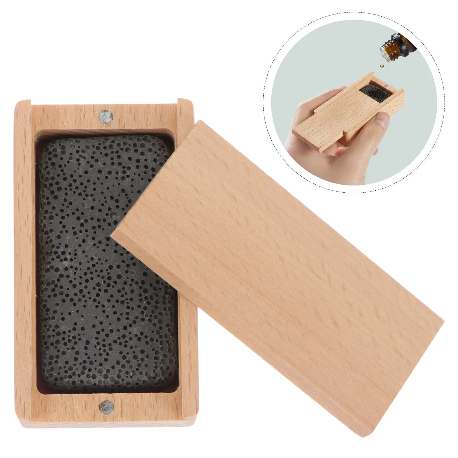 Set di Diffusori per Oli Essenziali in Legno di Faggio, Diffusore Aromaterapico da Tavolo per Casa, Decorazione Portatile