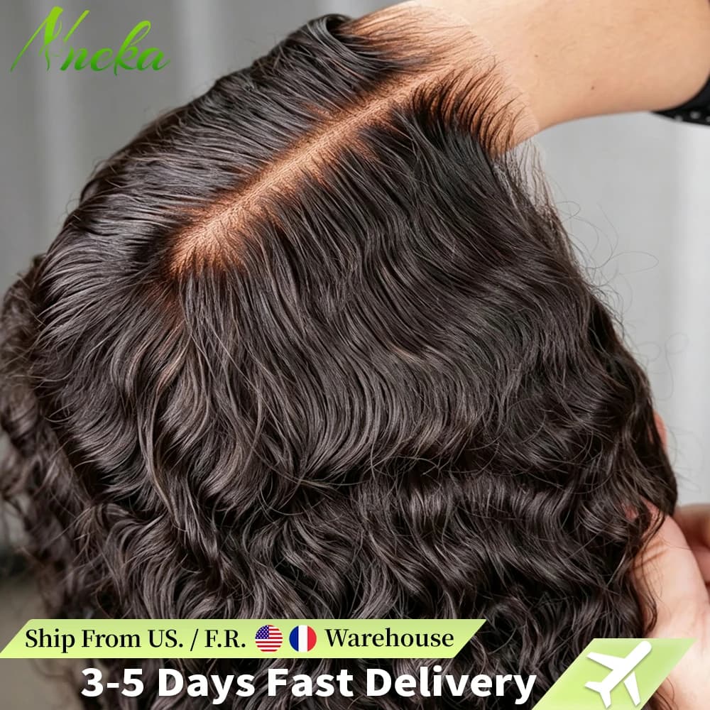 200% Density Deep Wave 13x6 13x4 Lace Front Wigs Human Hair Pre Plucked Water Wave Curly 4x4 5x5 Guless Lace Frontal Wigs Human Hair for Women Wear And Go Hair Wig