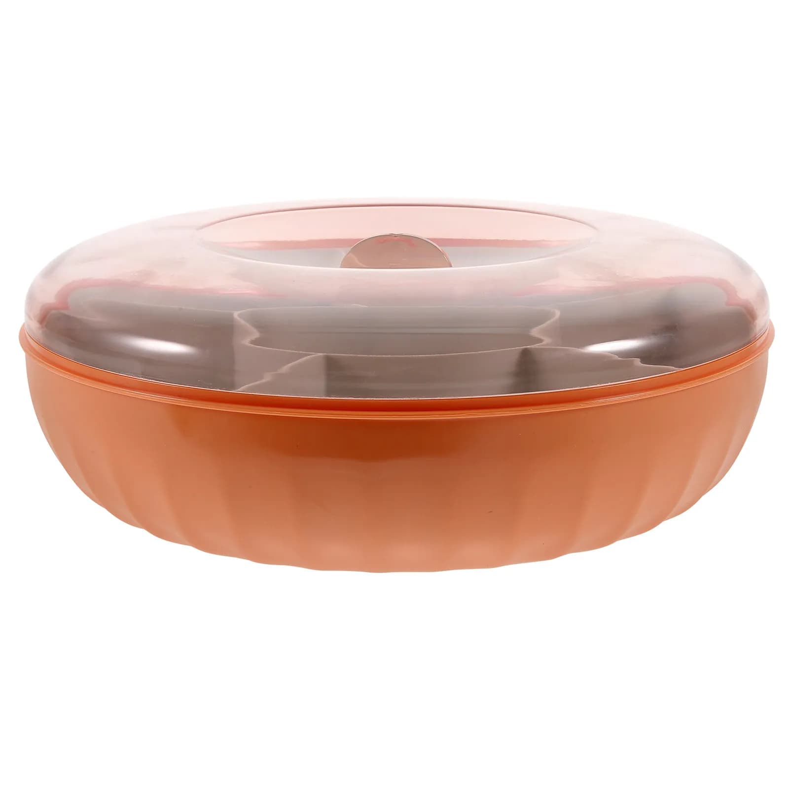 Contenitore per Snack in PP con Scomparti Divisi, Vassoio Porta Snack con Coperchio per Casa, Ufficio, Feste, Frutta, Noci, Caramelle, Frutta Secca