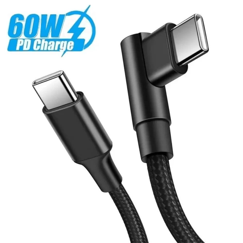 60W USB Type C Cable PD Fast Charging Phone Charger Data Cord For iPhone Samsung Xiaomi Huawei USB C to USB C Quick Charge Cable