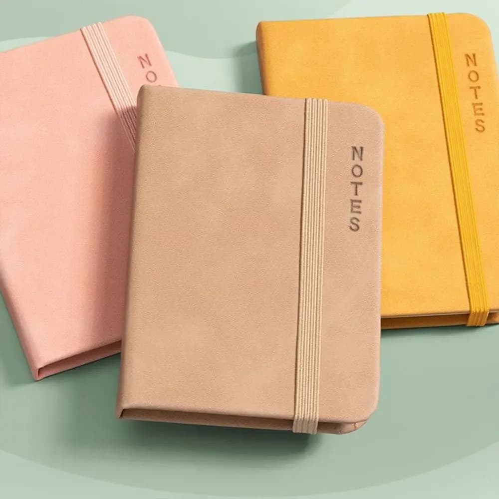 Agenda Portatile A7, Mini Taccuino, Organizer per Appunti, Blocco Note Tascabile, Quaderno per Studenti con Copertina Spessa