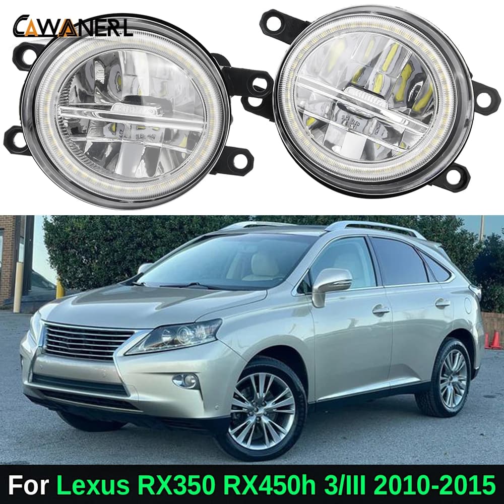 2IN1 Auto Anteriore LED Fendinebbia + Angel Eye Lampada di marcia diurna Per Lexus RX350 RX450h 3/III 2010 2011 2012 2013 2014 2015