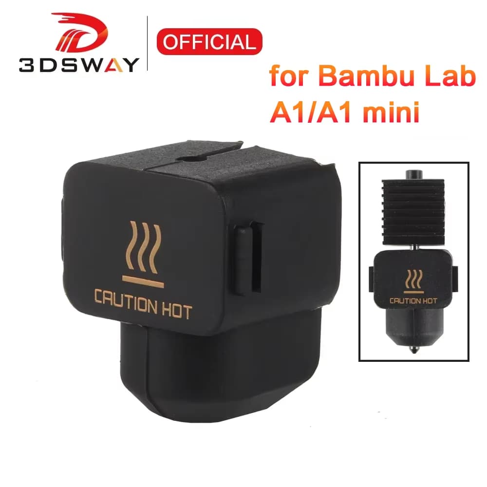 Calzini in silicone per Bambu Lab A1 mini Hotend Kit blocco riscaldante Bambulab A1 Custodia per isolamento termico Calzino Parti della stampante 3D