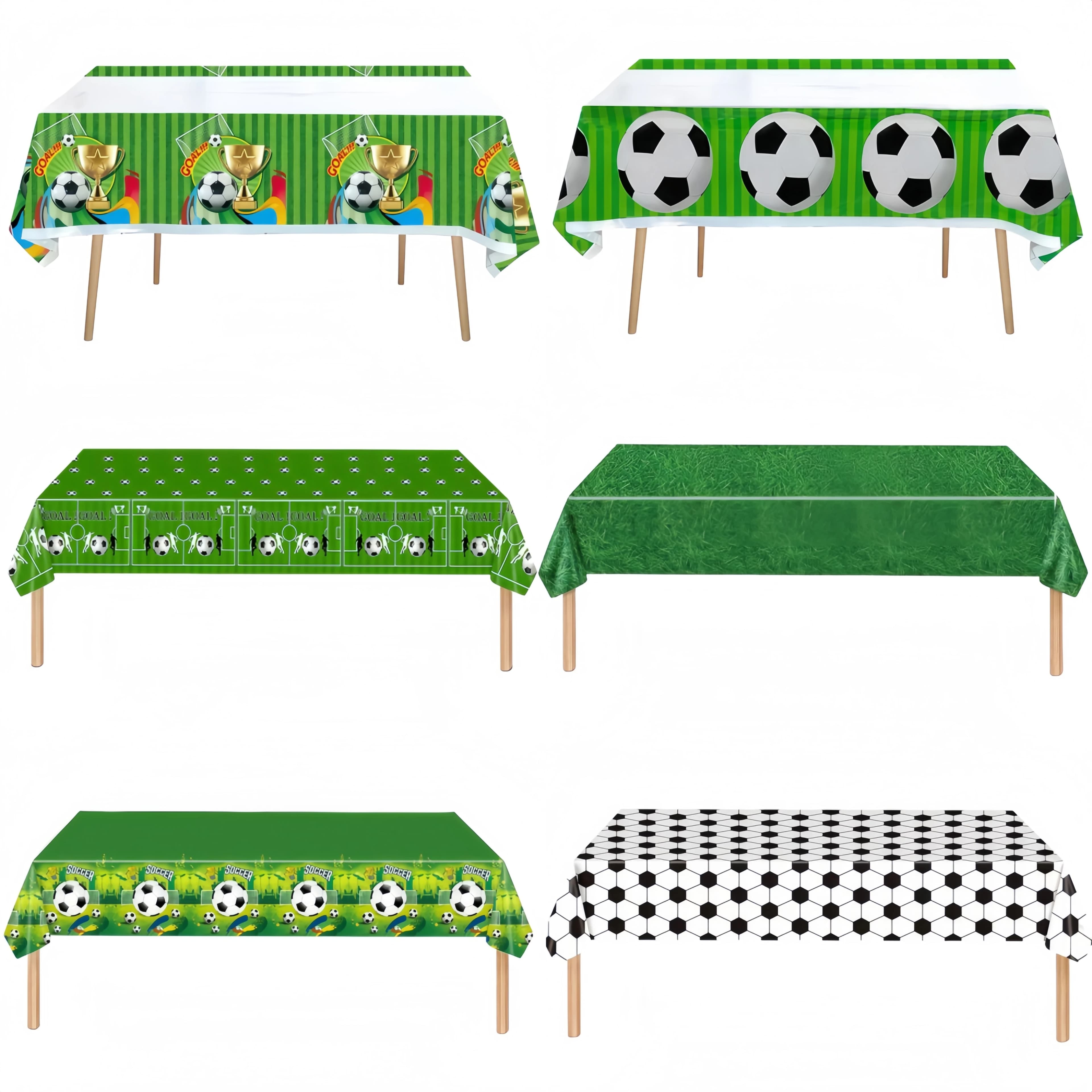 Football Party Tablecloth Party Decoration Rectangular Football Table Cover Kids Boys Football Birthday Party Decor Supplies