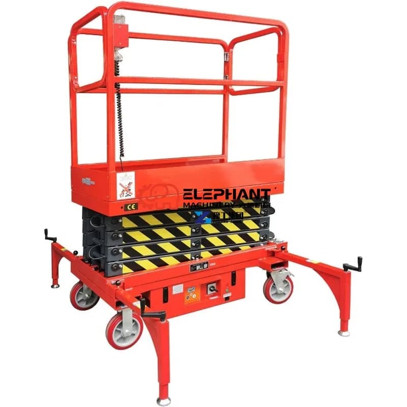 Customized Full Electric Mobile Scissor Lift Platform Battery Powered Self-propelled Aerial Work Lifter Safe Stable Vertical
