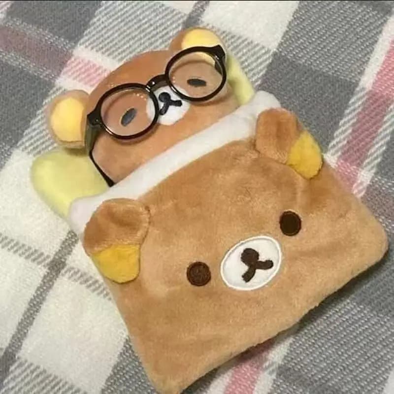 Adorable Rilakkuma Sleeping bag Bed linen for doll Plush for 10 cm Wallet Hanging decoration Nice cartoon Plush Accessories