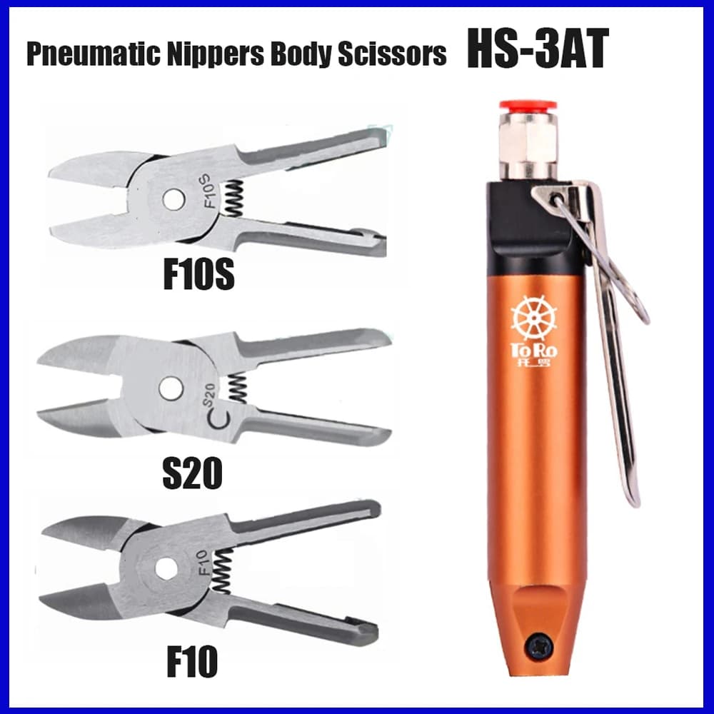 Forbici Pneumatiche HS-3AT, Utensile da Taglio per Ferro, Acciaio Inossidabile e Filo di Ottone, Kit di Forbici ad Aria Compressa