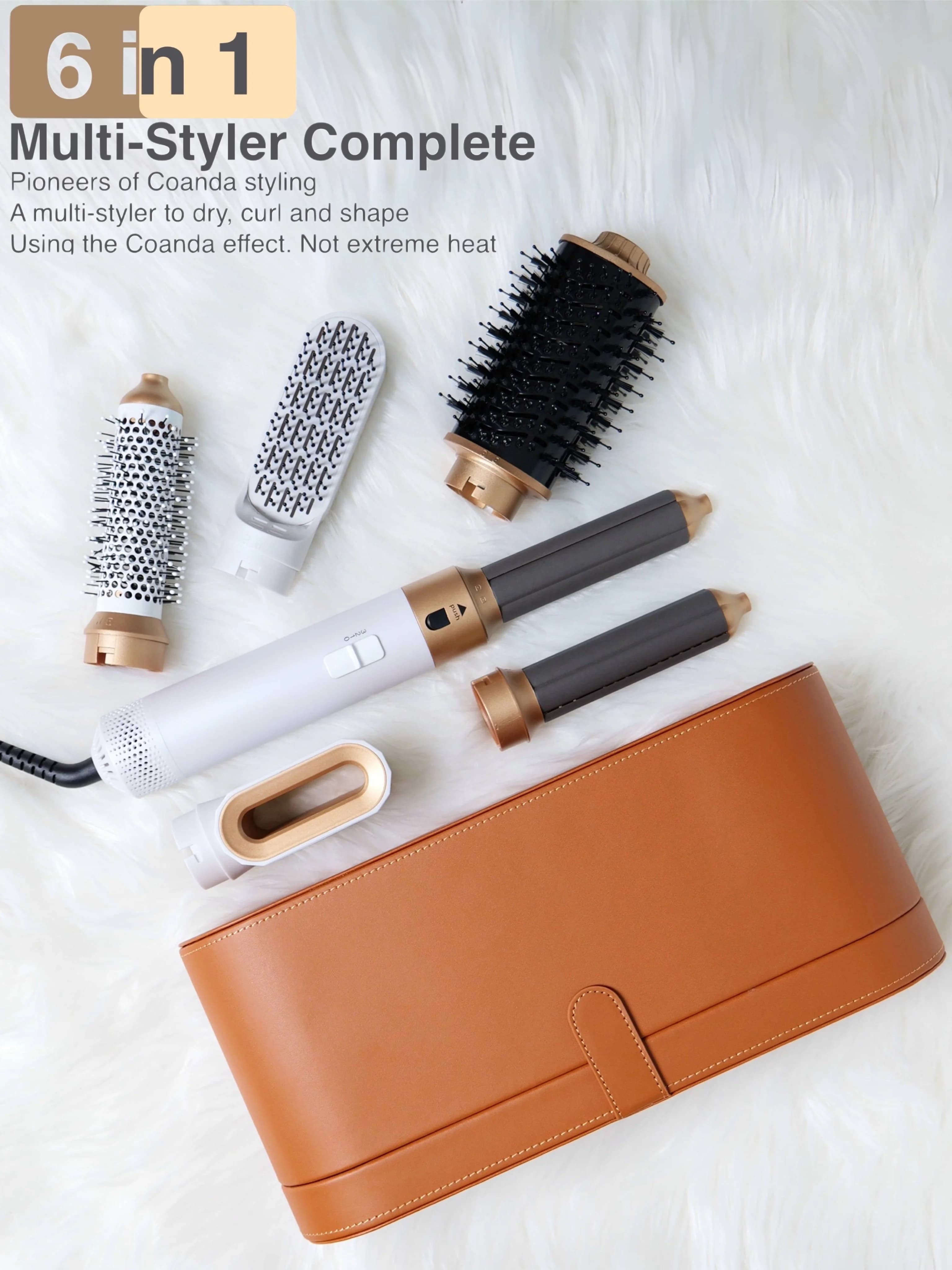 Ionic multi-styler 6 in 1 and hair curler with universal voltage for domestic and hotel use