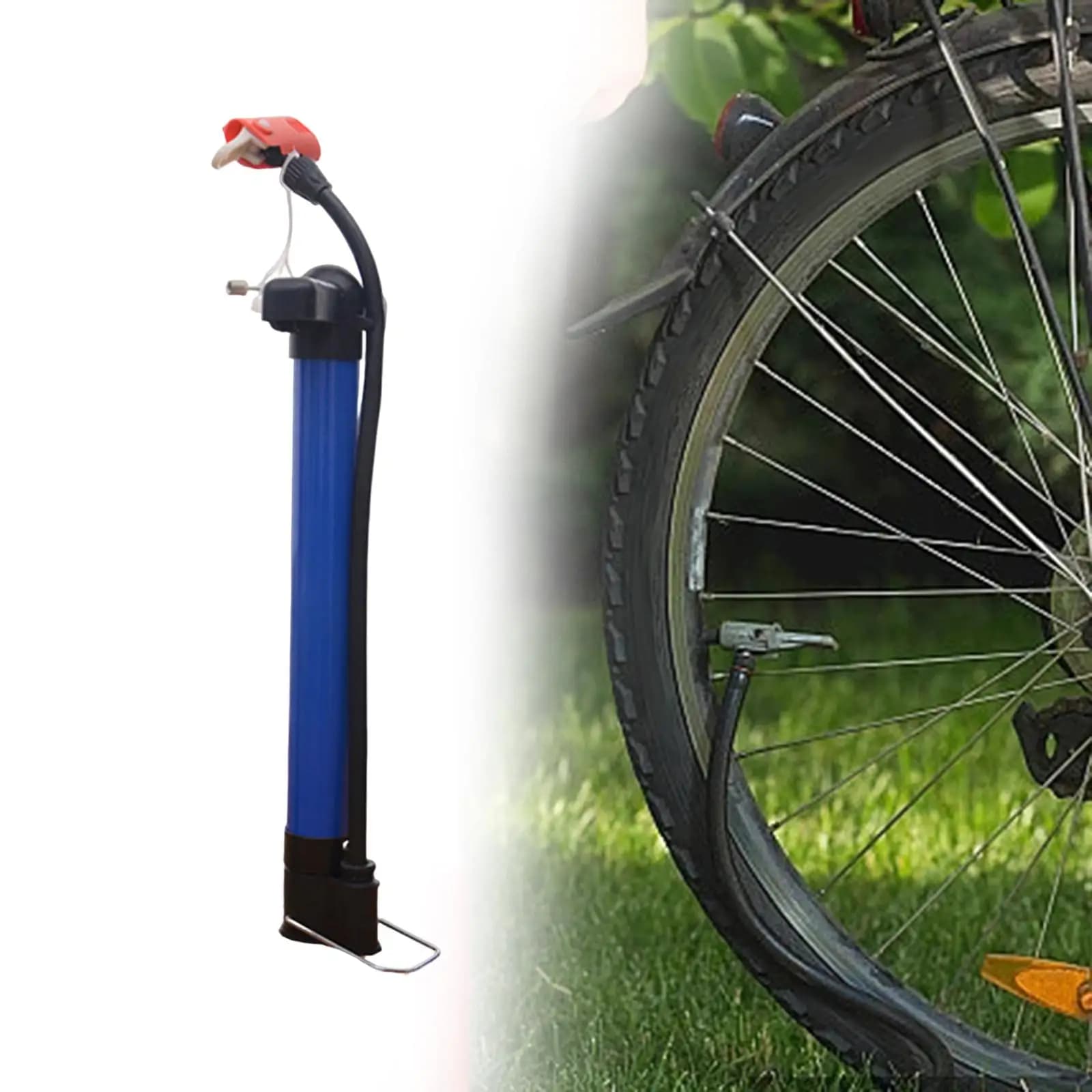 Bike Pump Schrader Valve Bicycle Floor Pump for Basketball Balls Road