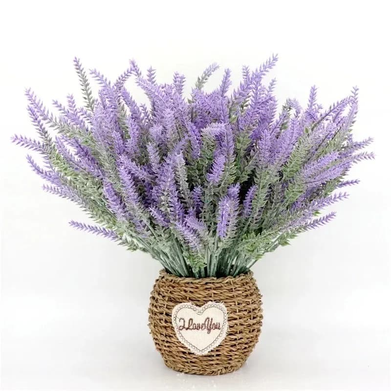 Artificial Lavender Flowers 1/3/5Pcs Purple Fake Plant Bouquet Home Garden Wedding Christmas Vase Decoration Indoor Decor