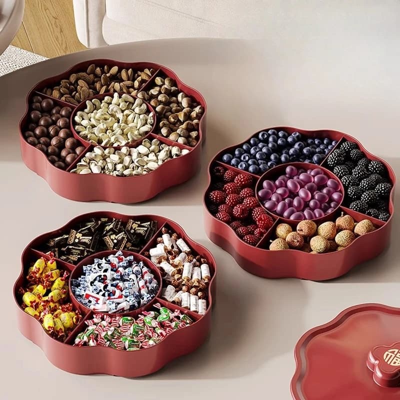 Vassoio per frutta secca, tavolino da salotto, contenitore per frutta a guscio, scatola porta semi di melone, caramelle, snack, piatto per frutta