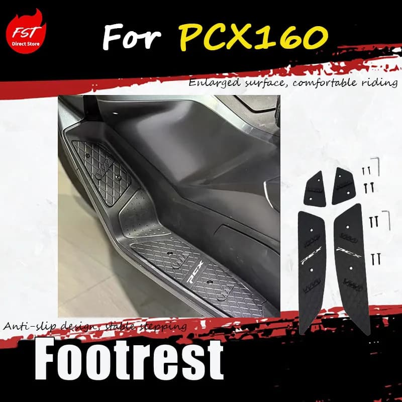 Pedale modificato speciale per PCX160 2025, realizzato in lega di alluminio rinforzata, con design antiscivolo Honda