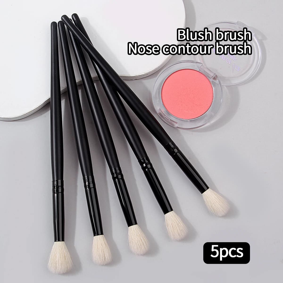 5 set di pennelli per trucco morbidi e multifunzionali per principianti Pennello per evidenziatore Pennello per sbavature per il viso Strumenti di bellezza portatili