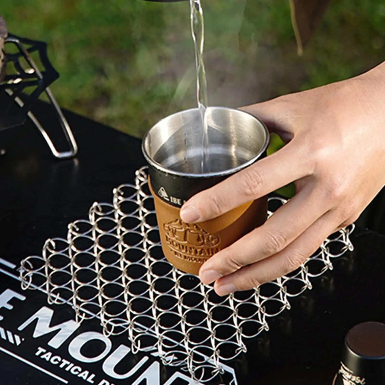 Tableware Insulated Mat Spring Anti Scald Pad Spiral Wire Trivet Heat Insulation Pad Stainless Steel Tableware Mat For Camping