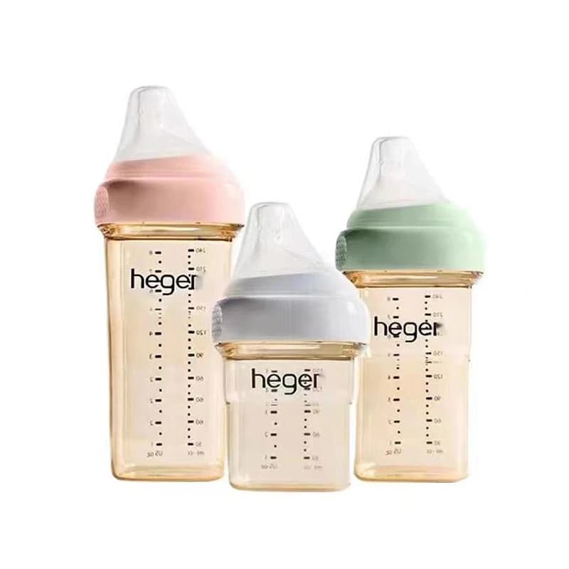 Bottiglia Hegen confezione regalo originale per bambini a prova di caduta in PPSU originale con coperchio di stoccaggio ciuccio bottiglia d'acqua per bambini
