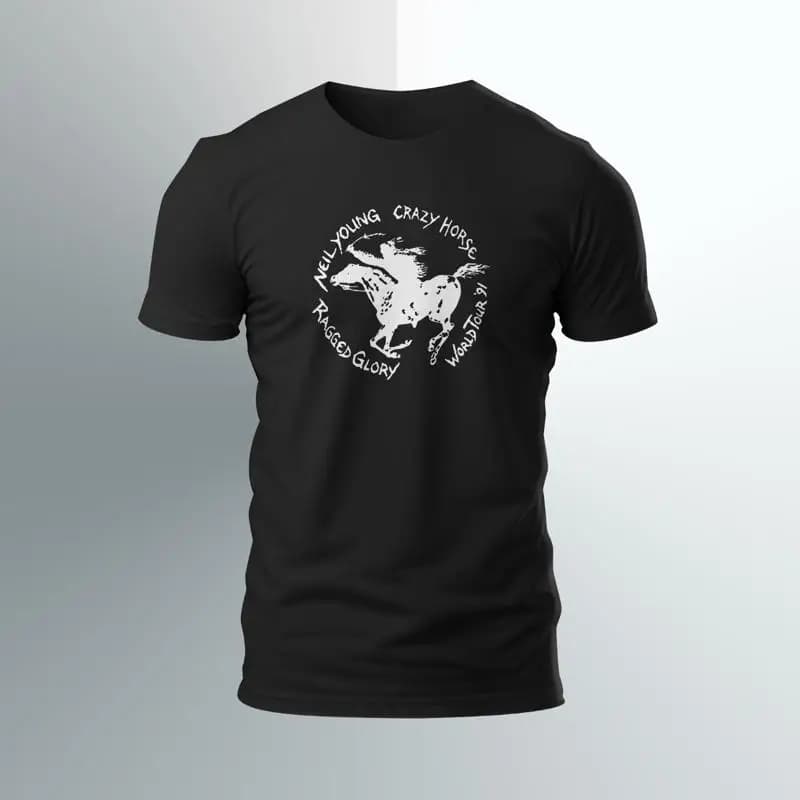 NEIL YOUNG CRAZY HORSE Logo funny t shirt Size S 5XL USA BEST