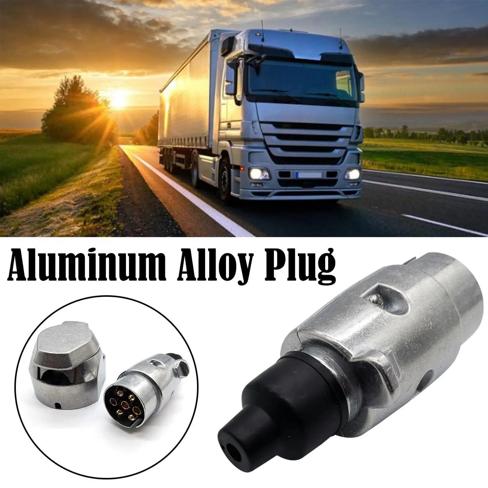 Spina in lega di alluminio a 7 Pin rimorchio camion rimorchio elettrico connettore 12V spina ue spine impermeabili adattatore presa proteggere