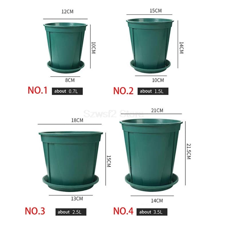 5/10 pieces trays for green plastic flower pots - nice tools for garden planter to grow herbs, oily plants and plant nursery E2