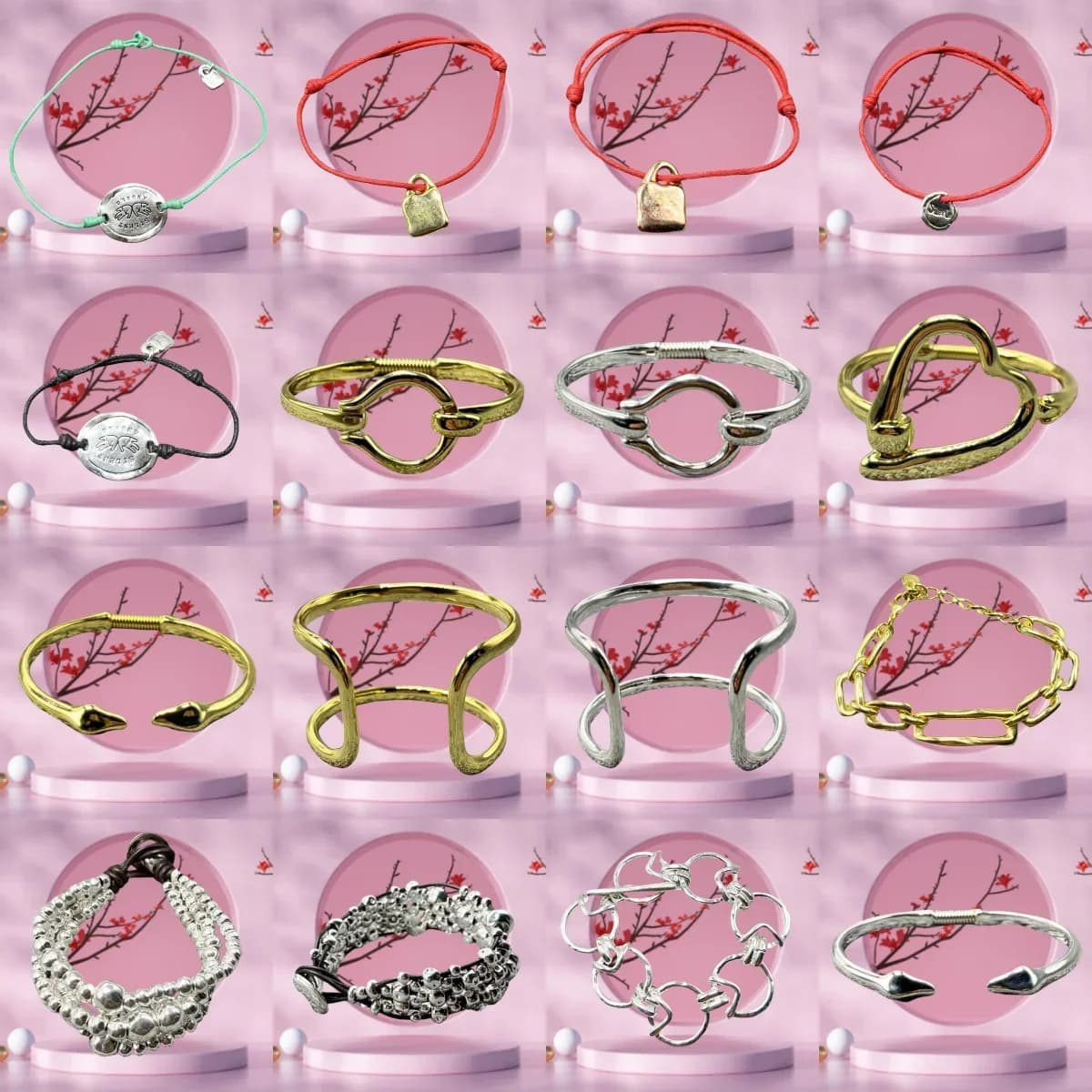 2025 Summer Fashion Style Multifunctional Niche Simple Red Lock Bracelet Couple Jewelry Accessories
