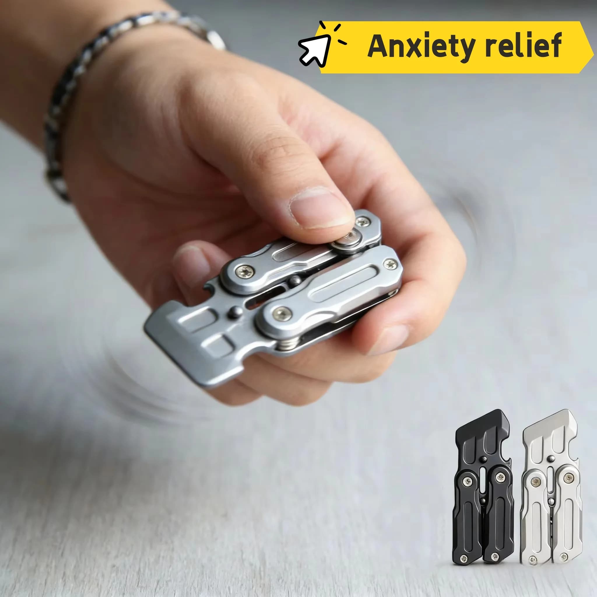 Butterfly Fidget Spinner Giocattolo sensoriale antistress in metallo per adulti e bambini Moneta silenziosa per alleviare l'ansia EDC per il regalo del festival di messa a fuoco