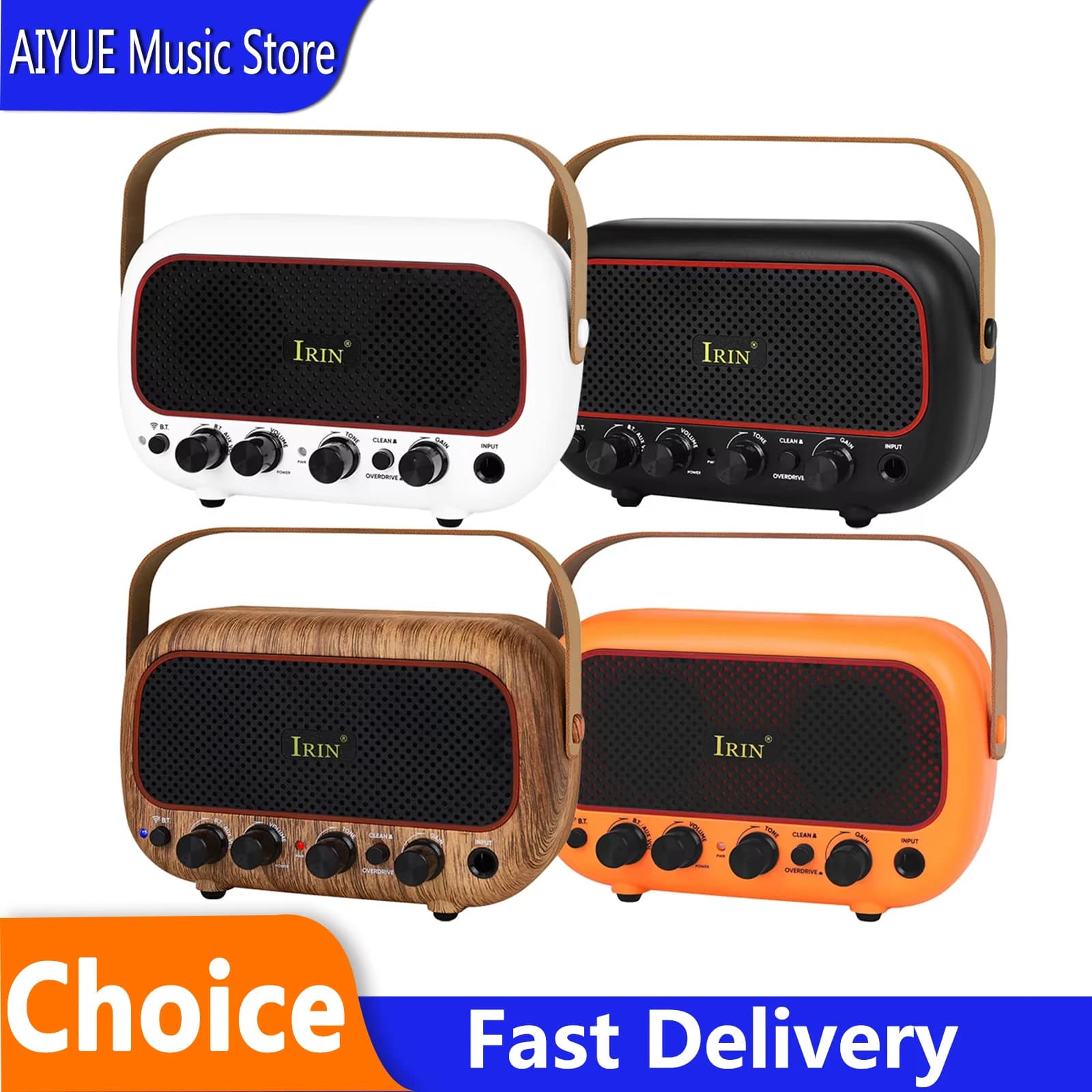 IRIN Amplifier MY-01 Bluetooth Audio AMP Portable Speaker Electric Guitar Mini Amplifier 5W Output Electric Guitar Accessory