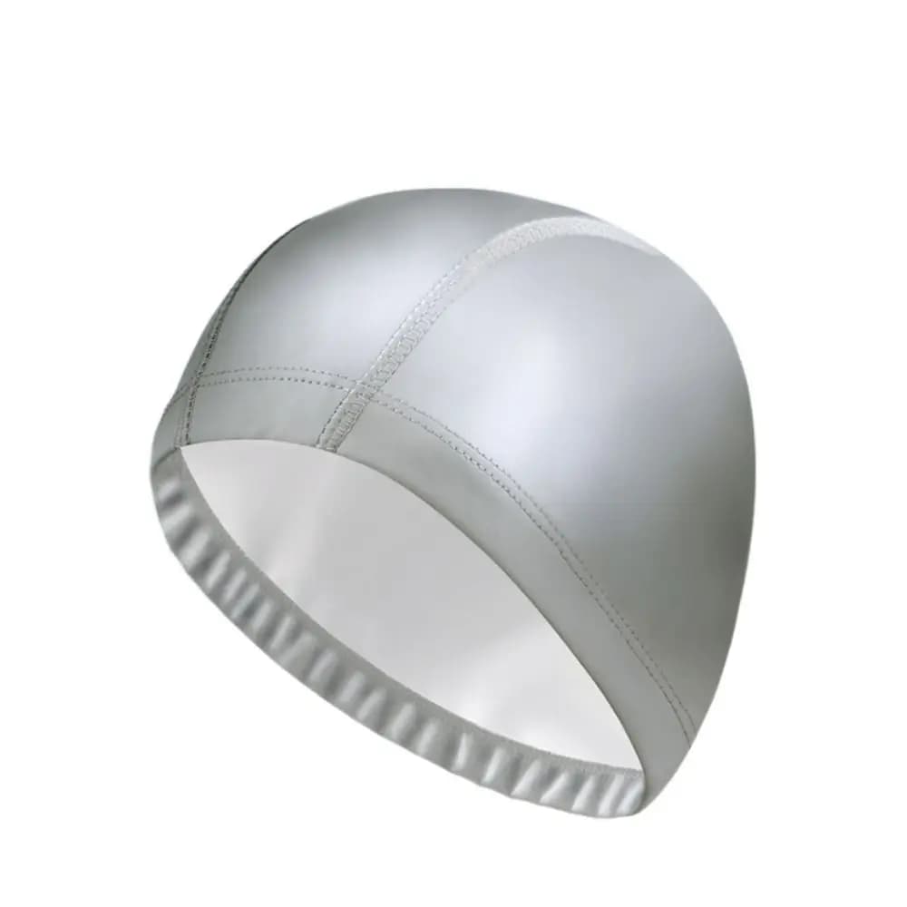 PU PU Fabric Swimming Cap Protect Ears Long Hair Available Waterproof Swim Pool Hat Adults Plus Size Long Hair Swimming Hat