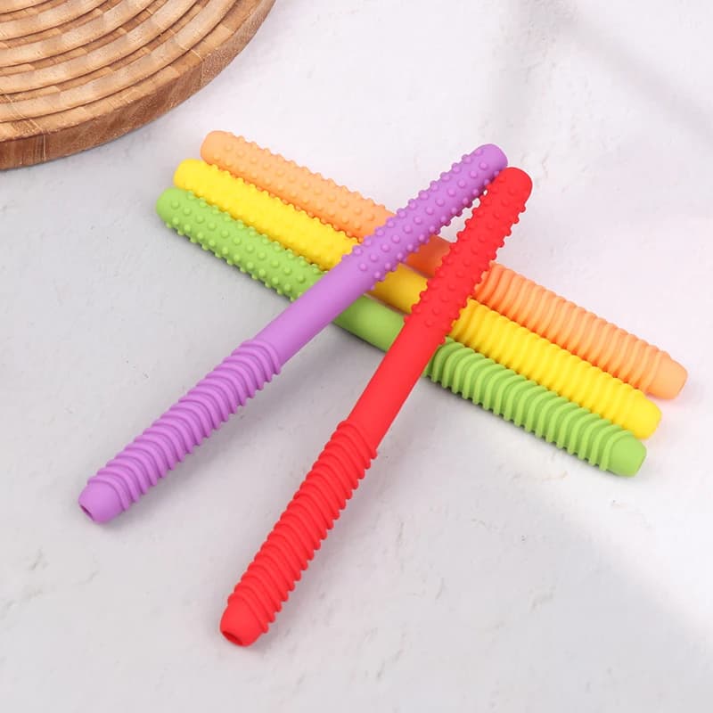 Tubo da masticare per bambini Terapia vocale Massaggiatore per denti Paglia molare cava Manico per bambini Giocattolo per l'allenamento dei muscoli orali