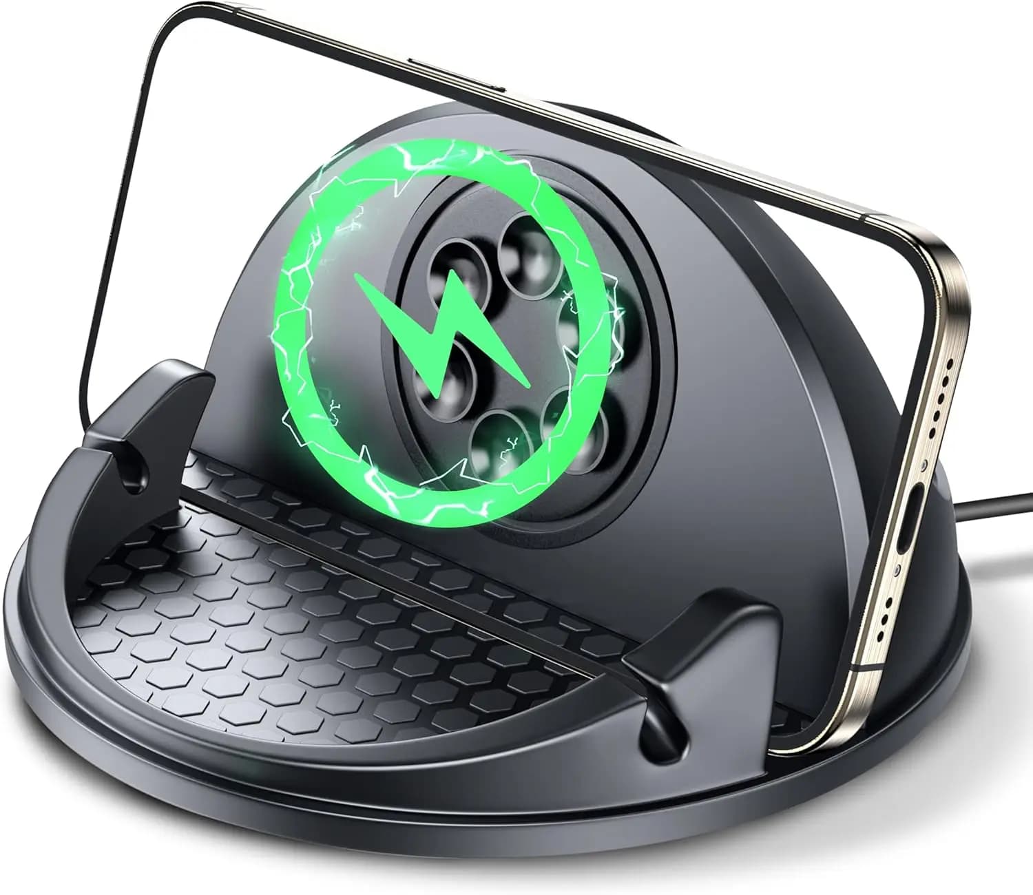 Car Phone Support Anti-slip Wireless Charger, Fast Wireless Phone Charger for iPhone15W Wireless Car Charger Dashboard