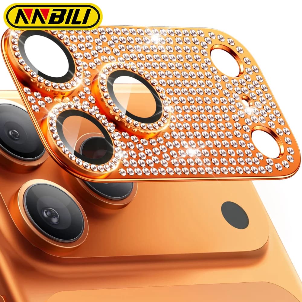 NNBILI 1 pz. Protezione Lente Fotocamera in Vetro Temperato a Copertura Totale per iPhone 17 16 15 14 13 12 11 Pro Max 16e Anti-Riflesso Anti-Graffio