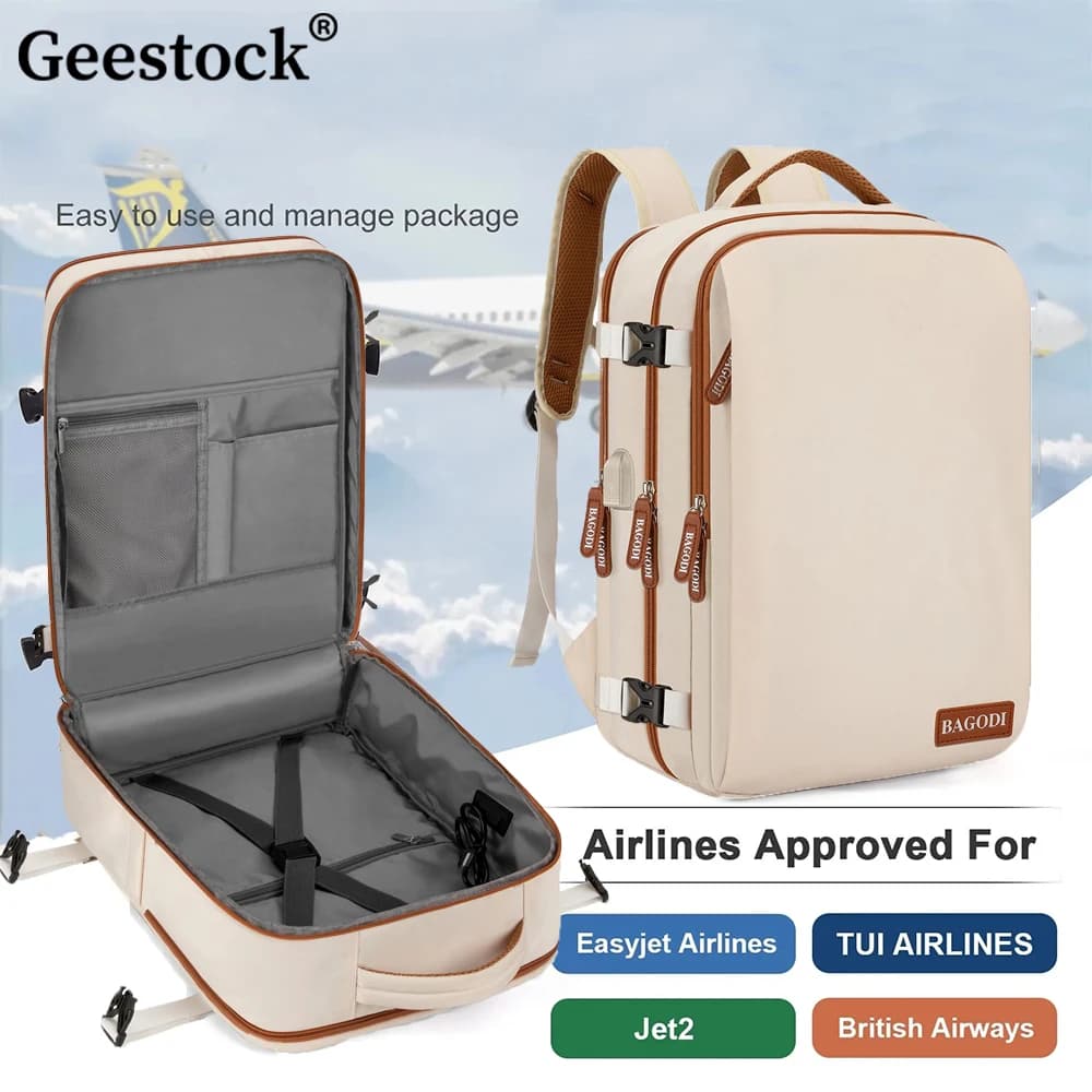 Geestock Ryanair 40x20x25 Travel backpack Travel cabin bag 45x20x30 Easyjet Air cabin backpack Valigia Laptop backpacks