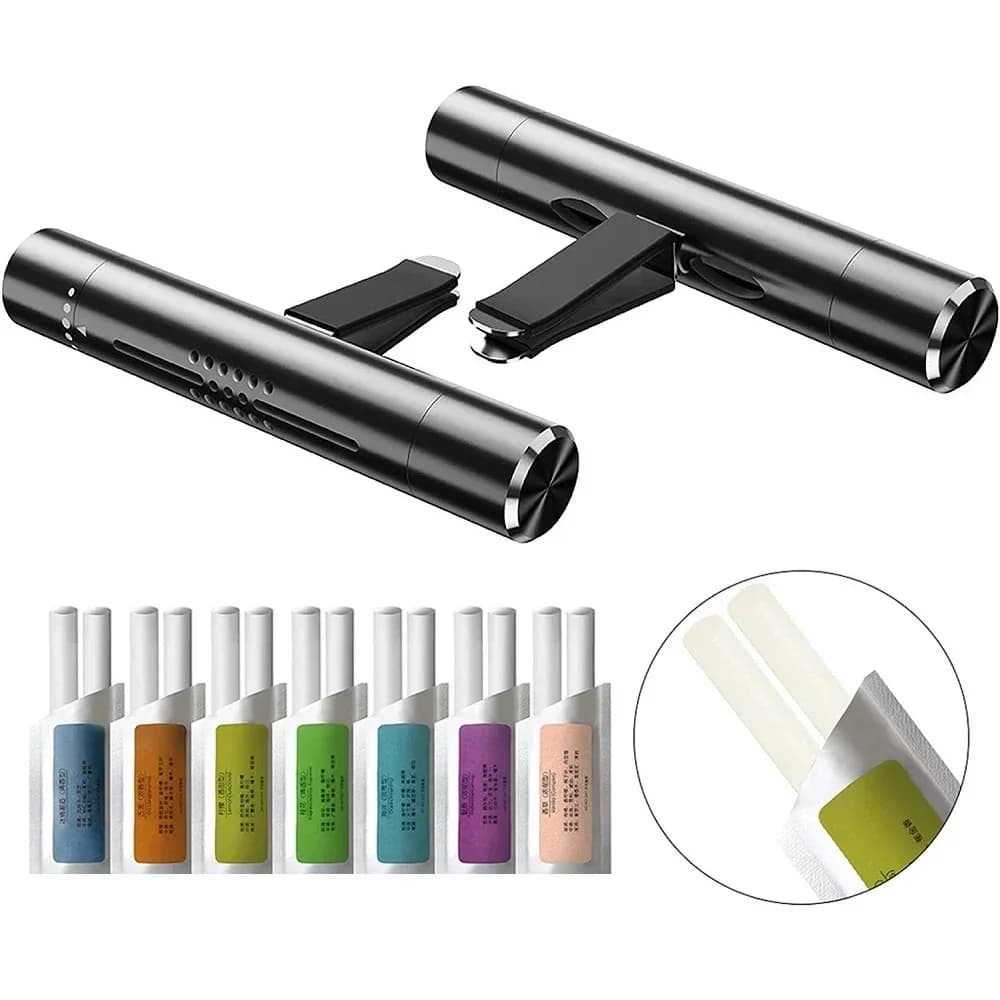 Custom Car Perfume Sense Clip Car Sense Clip for Cylindrical Essential Oil Diffuser for Car with 1/10 Charging Sticks for Auto Office Kitchen
