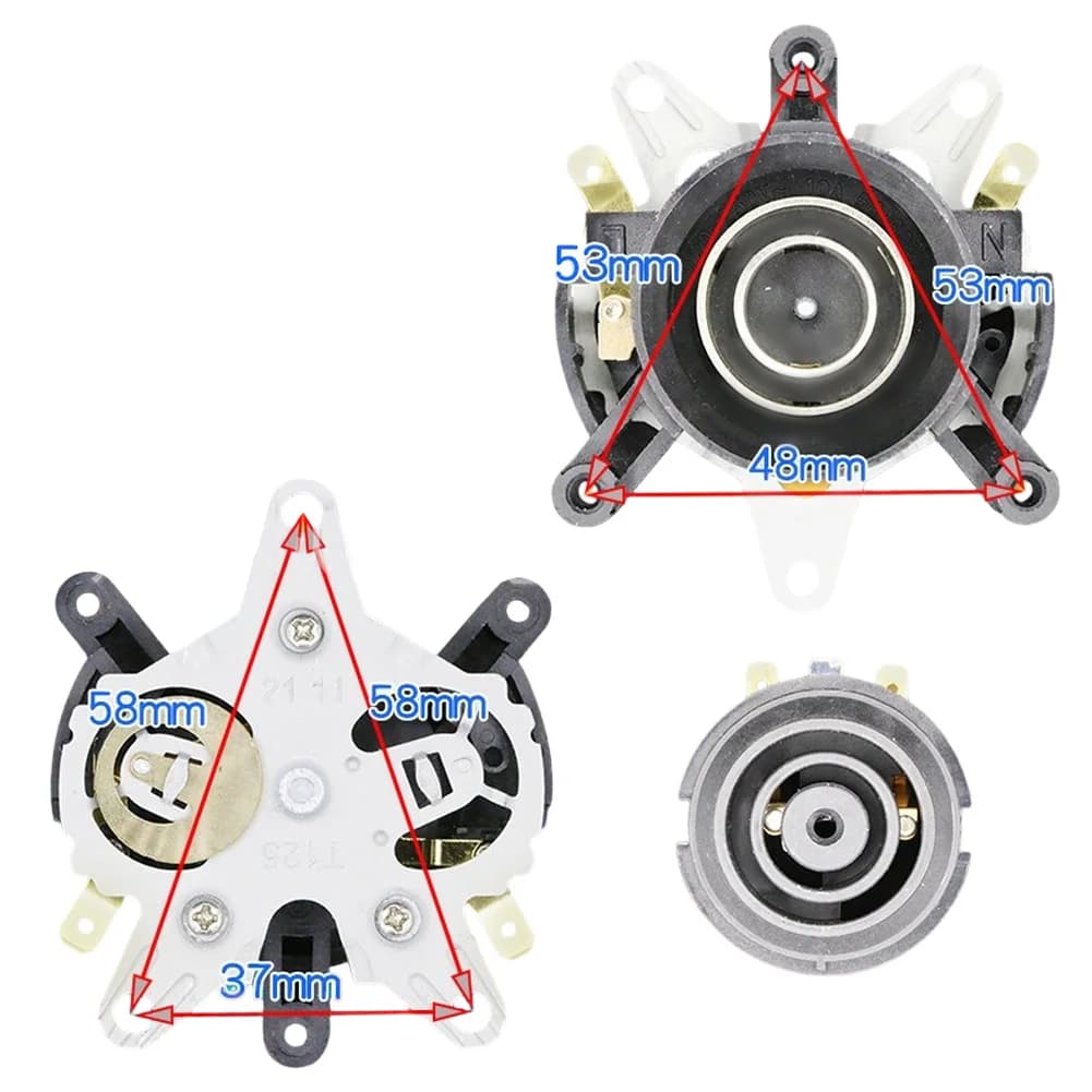 Electric Kettle Base Thermostat Connectors Set, Electric kettle Switch Spare Parts 58 37MM 53 53 48MM