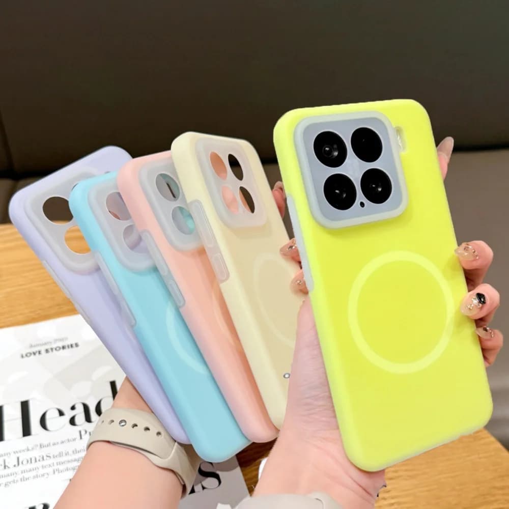 Magsafe Matte Gelatin for Xiaomi 15 14 Pro 14Pro 15Pro protection camera charge magnetic wireless cover bumper Candy