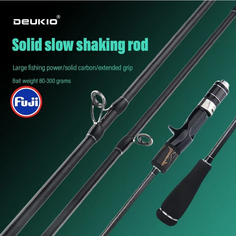 Canna da Pesca DEUKIO per Slow Jigging con Guide Fuji O, 1,8m, per Pesca in Mare, in Carbonio ad Alta Resistenza, Leggera