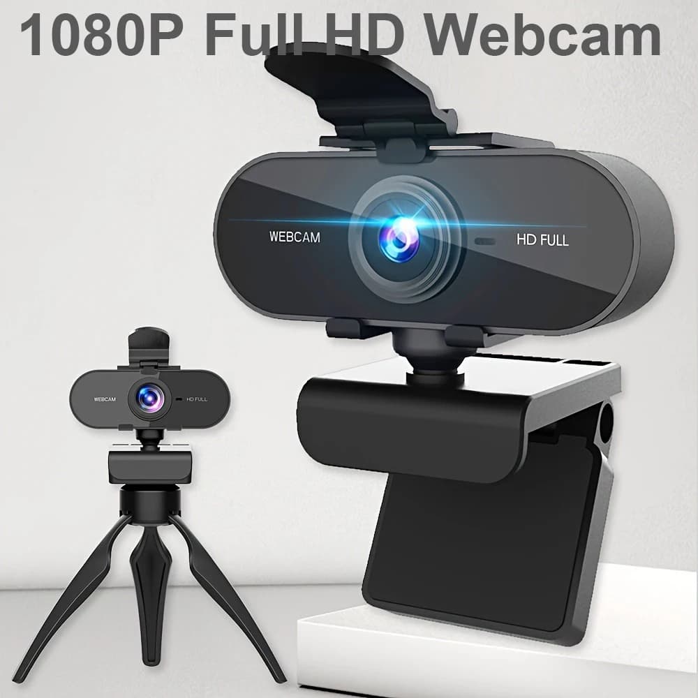 Full HD 1080P computer webcam with microphone support Keep voice calls Conference Live Camera Privacy Cover Stand Game Banding Live