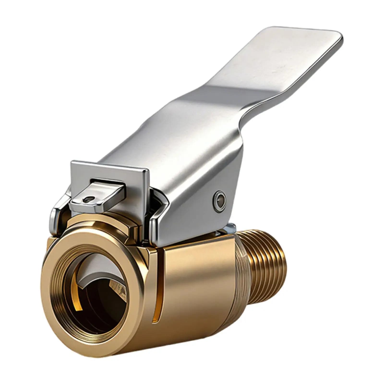 Tire Chuck with Clip Adapter Durable Copper Valve Connector for Tire Inflation Pump and Bike Car Compressors