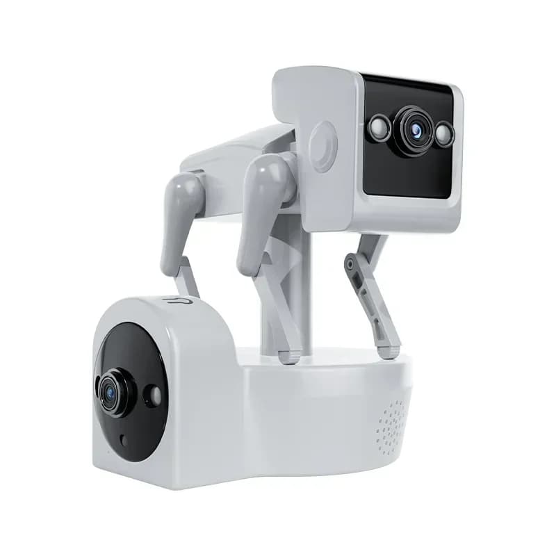 Telecamera Robot di Sicurezza 1080P con Tracciamento Automatico e Visione Notturna, Mini Telecamera per Interni, Monitor per Bambini, Telecamera di Sorveglianza CCTV WiFi