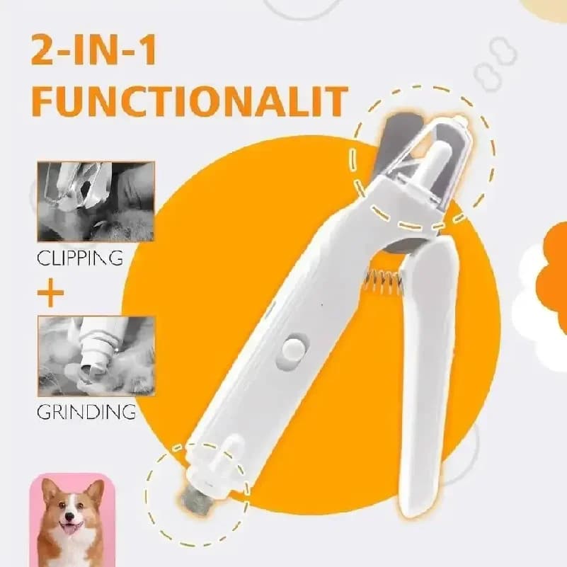 Pet Nail Clippers, Quiet Pet Nail Grinder with LED Lights for Large Medium Small Puppy Dogs and Cats, Pet Nail Grooming Tool