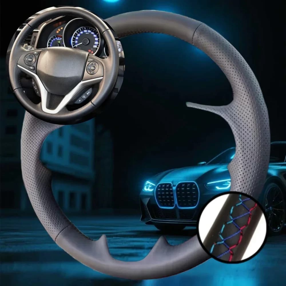Coprivolante per auto personalizzato per Honda Fit City Jazz 2014 2015 Accessori per auto antiscivolo Coprivolante cucito a mano
