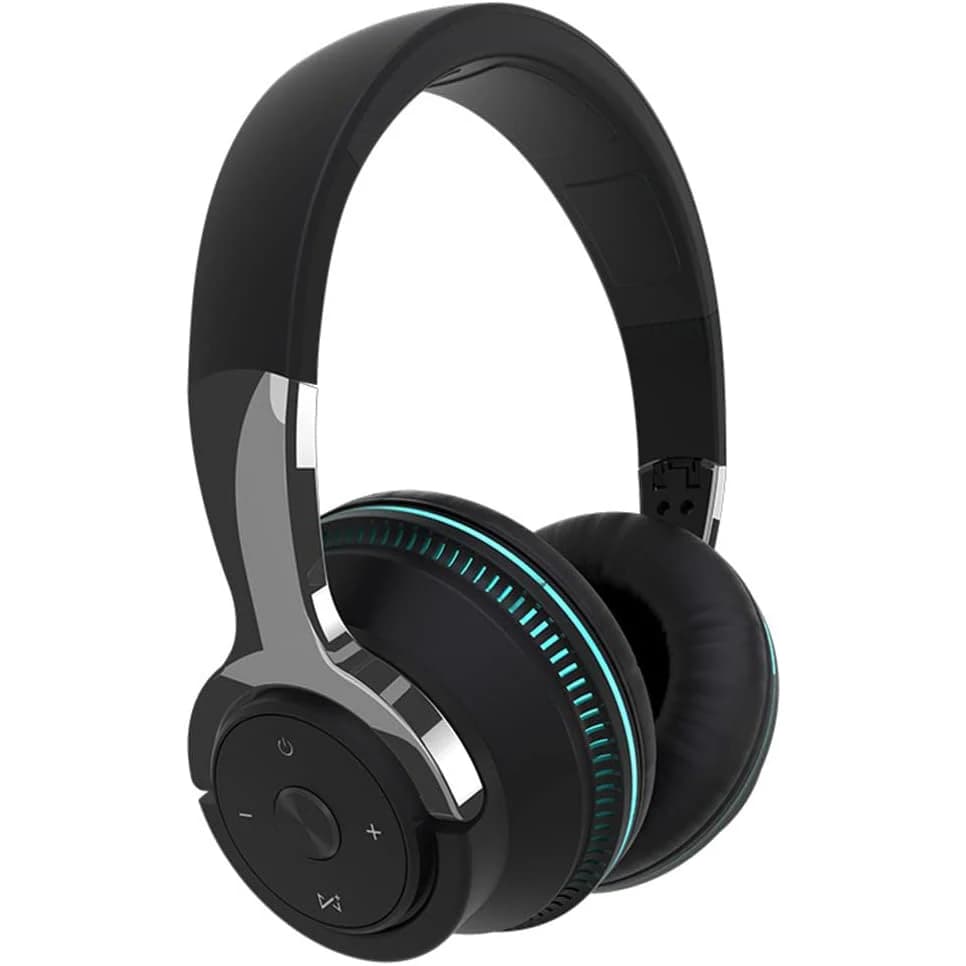 Cuffie Bluetooth over Ear 24 ore di riproduzione Cuffie da gioco wireless leggere e pieghevoli Stereo Hi-Fi con microfono HD integrato