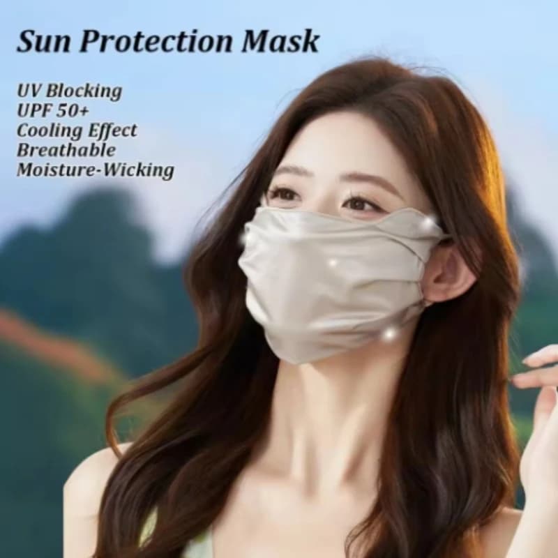 Summer Adjustable Breathable Ice Silk Dustproof Face Mask Sun Protection Men Women Outdoor Running Cycling Sports Mask Reusable