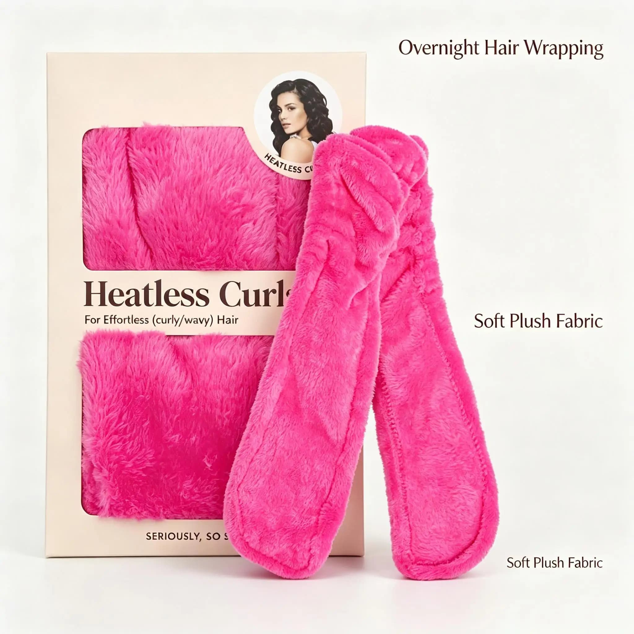 Non heating curling iron with long hair for overnight use. Non heating overnight curling iron. Lazy curls do not require heating