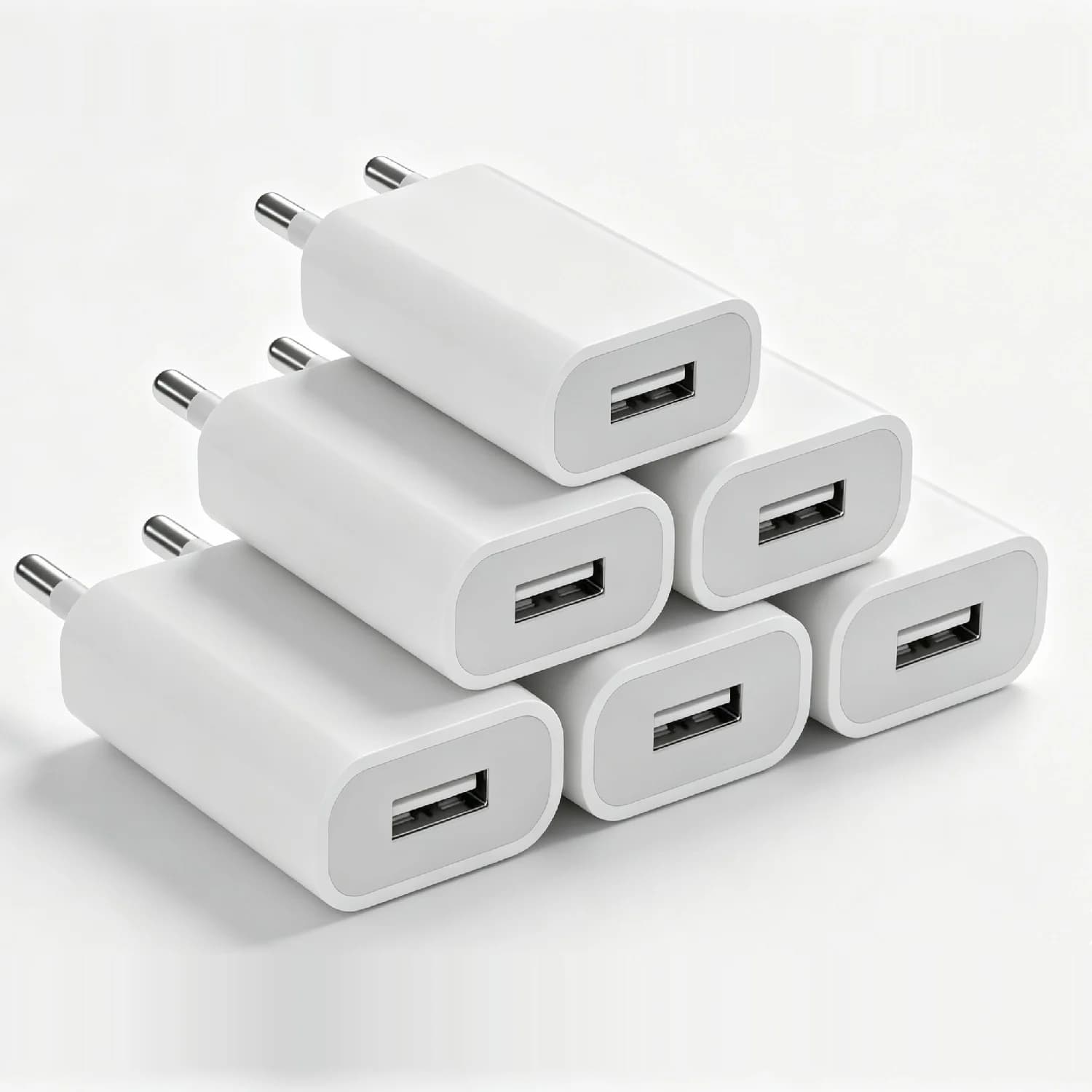 Portable EU Plug 5V 1A Single USB Wall Charger Over‑current Protection Power Adapter For Home Travel Use