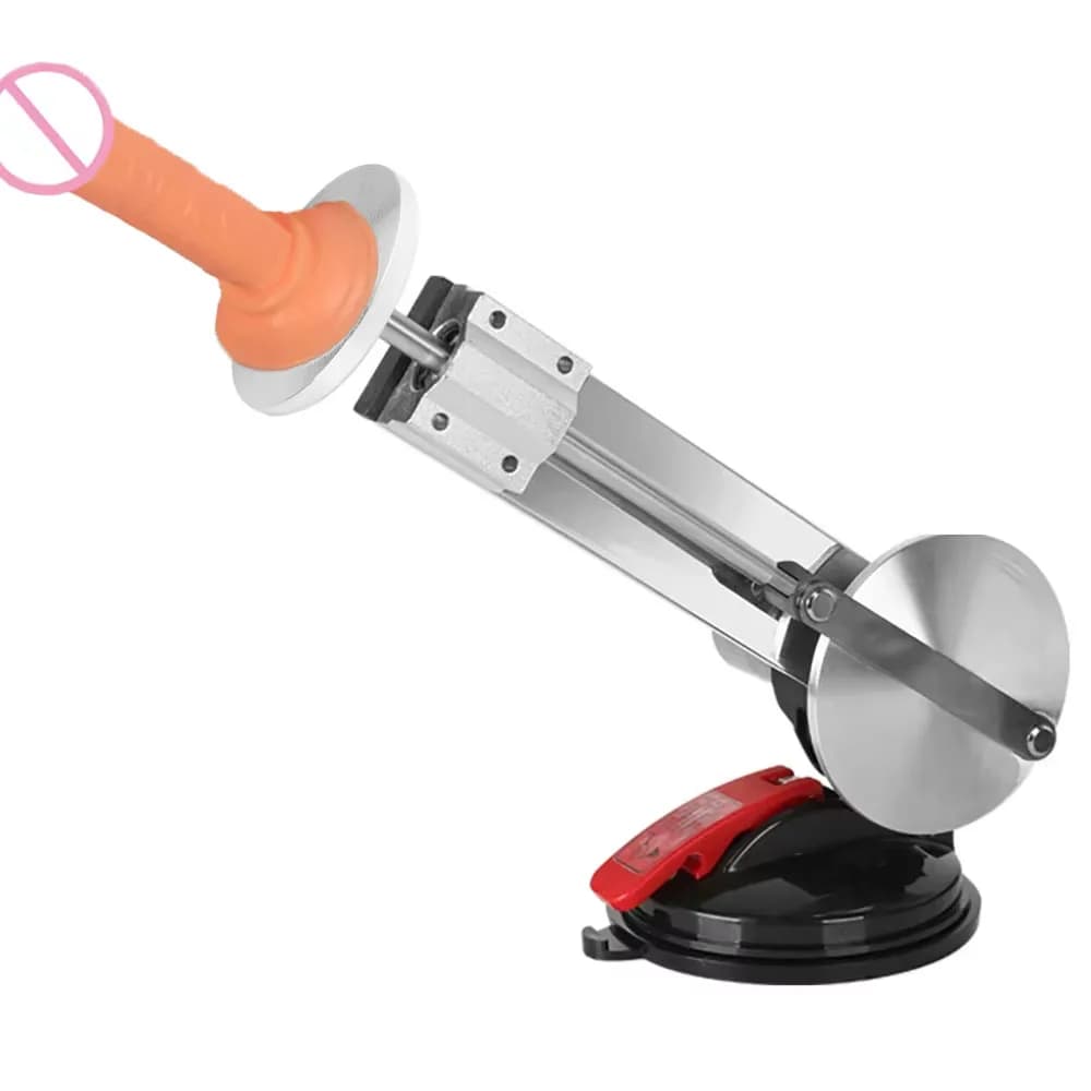Set Macchina del Sesso Telescopica Mini con Corsa da 75mm, Dildo e Piastra da 110mm, Masturbatore per Uomini e Donne, Attuatore Lineare Telescopico