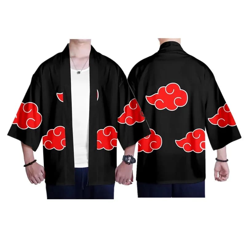 Anime Ninja adulto nuvola rossa akusuki kimono mantello cosplay 3D stampa digitale pigiama cardigan veste abbigliamento protettivo dal sole