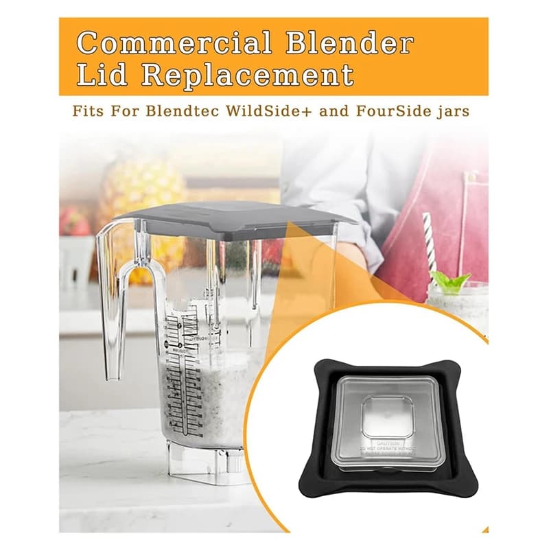 Coperchio di Ricambio per Frullatore, Coperchi Superiori con Tappo Quadrato Trasparente per Frullatore